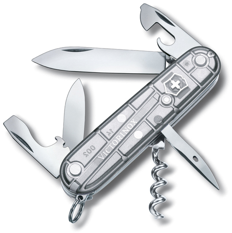 Нож Victorinox Spartan, 91 мм, 12 функций, полупрозрачный серебристый 1.3603.T7 от прозводителя Victorinox
