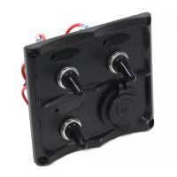 Панель переключателей 3шт с розеткой NEKEKE TF3J/M от прозводителя NEKEKE