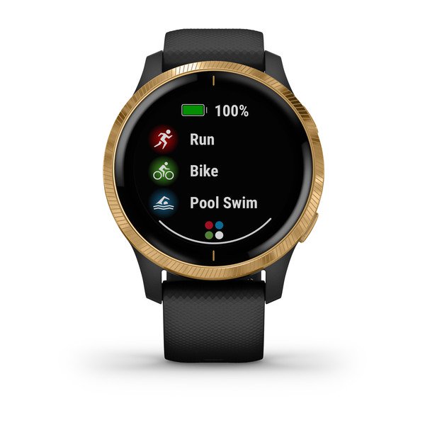 Garmin Venu - | Black with Gold Hardware