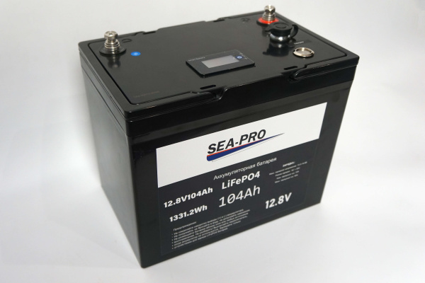 Аккумуляторная батарея SEA-PRO 104А/Ч 12,8В LiFePo4 SEA-PRO 104А/Ч 12,8В LiFePo4 от прозводителя SEA-PRO