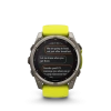 Garmin Fenix 8 - 51 мм SOLAR | SAPPHIRE | Titanium with Amp yellow/graphite silicone band