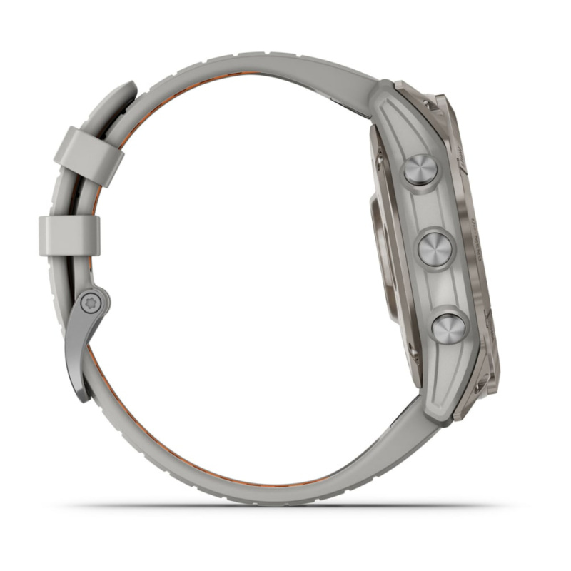 Garmin Fenix 7x Pro - 51 мм SOLAR | SAPPHIRE | Titanium with Fog Gray/Ember Orange Band