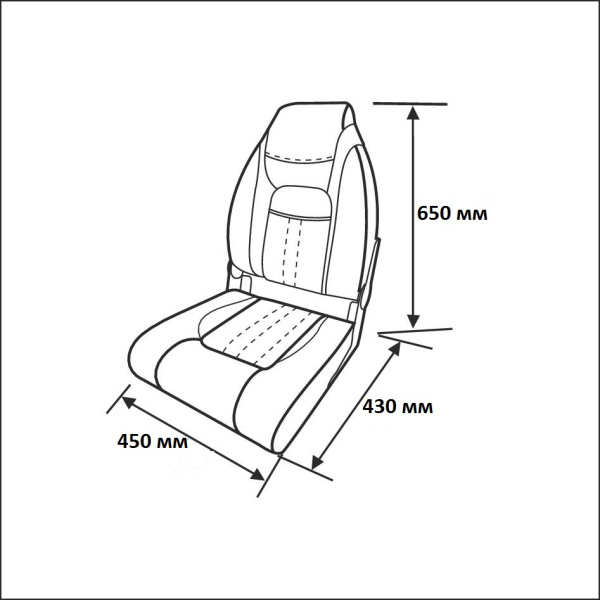 Сиденье мягкое складное Premium Designer High Back Seat, серо-чёрное 75157GCB от прозводителя Newstarmarine
