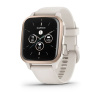 Garmin Venu Sq 2 - 40 мм Music | Премиум-функции | Peach Gold Aluminium Bezel with Ivory Case and Silicone Band