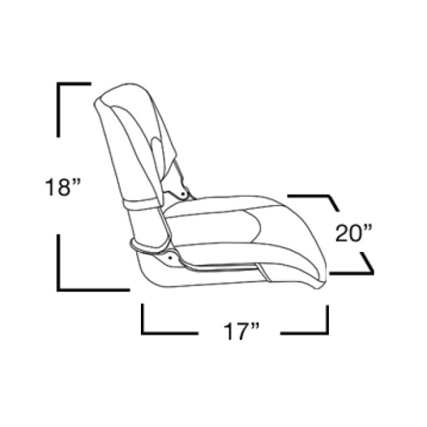Сиденье мягкое складное Skipper, сине-серое 1061019 от прозводителя Springfield