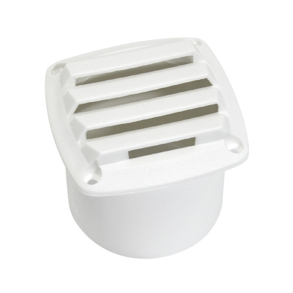 Крышка вентиляции с фланцем 86х86х80мм, белый пластик 0102-12 от прозводителя TMC