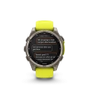 Garmin Fenix 8 - 47 мм SOLAR | SAPPHIRE | Titanium with Amp yellow/graphite silicone band