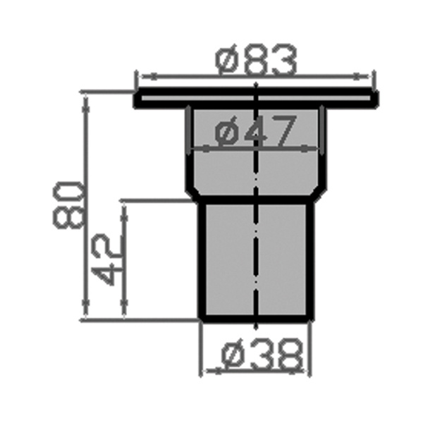 Горловина заливная 38мм Fuel, сталь 850R от прозводителя Sumar
