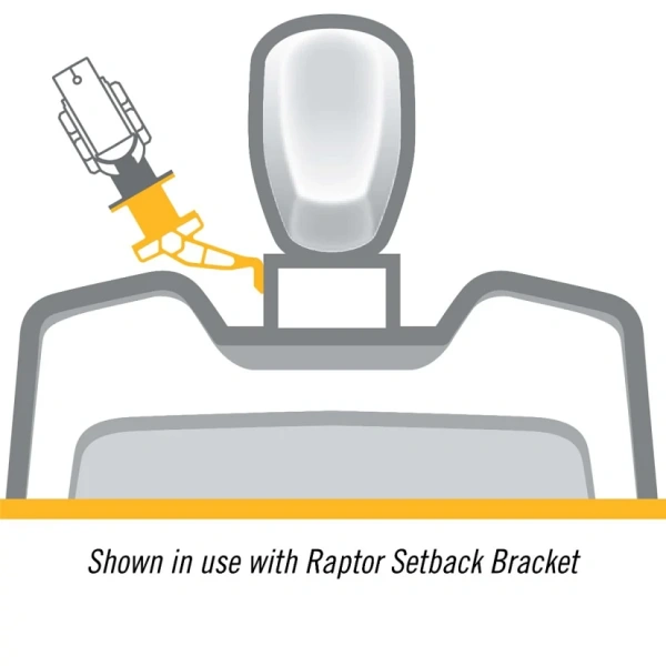 Raptor Jack Plate Adapter Bracket - Starboard, 8" Setback, 6" Rise, White 1810386 от прозводителя Minn Kota