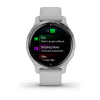 Garmin Venu 2s - 40 мм Премиум-функции | Silver Stainless Steel Bezel with Mist Grey Case and Silicone Band